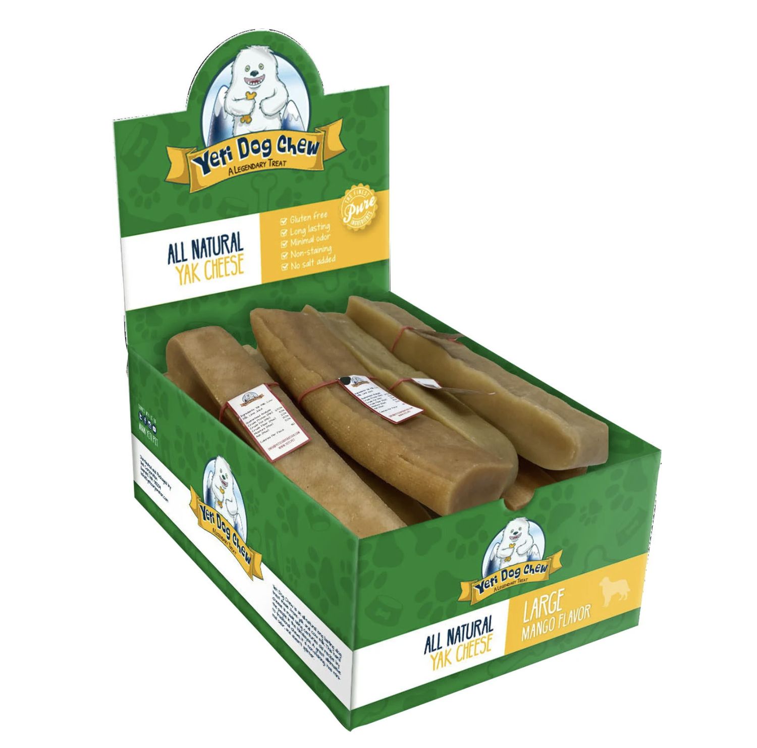 Yeti Dog Chew Yak Cheese Large Mango Single