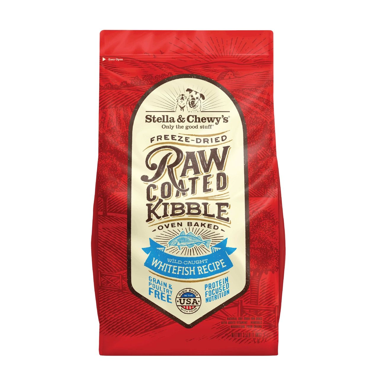 Stella &amp; Chewy's Dog Raw Coated Whitefish, Size: 3.5lb
