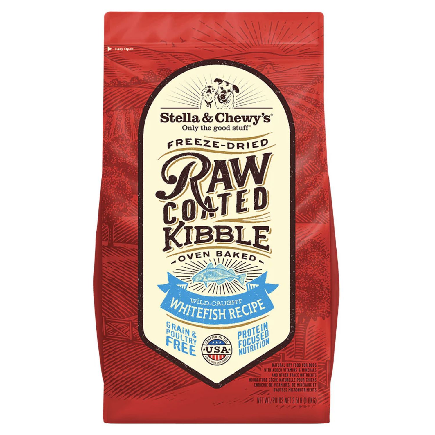 Stella &amp; Chewy's Dog Raw Coated Whitefish, Size: 3.5lb