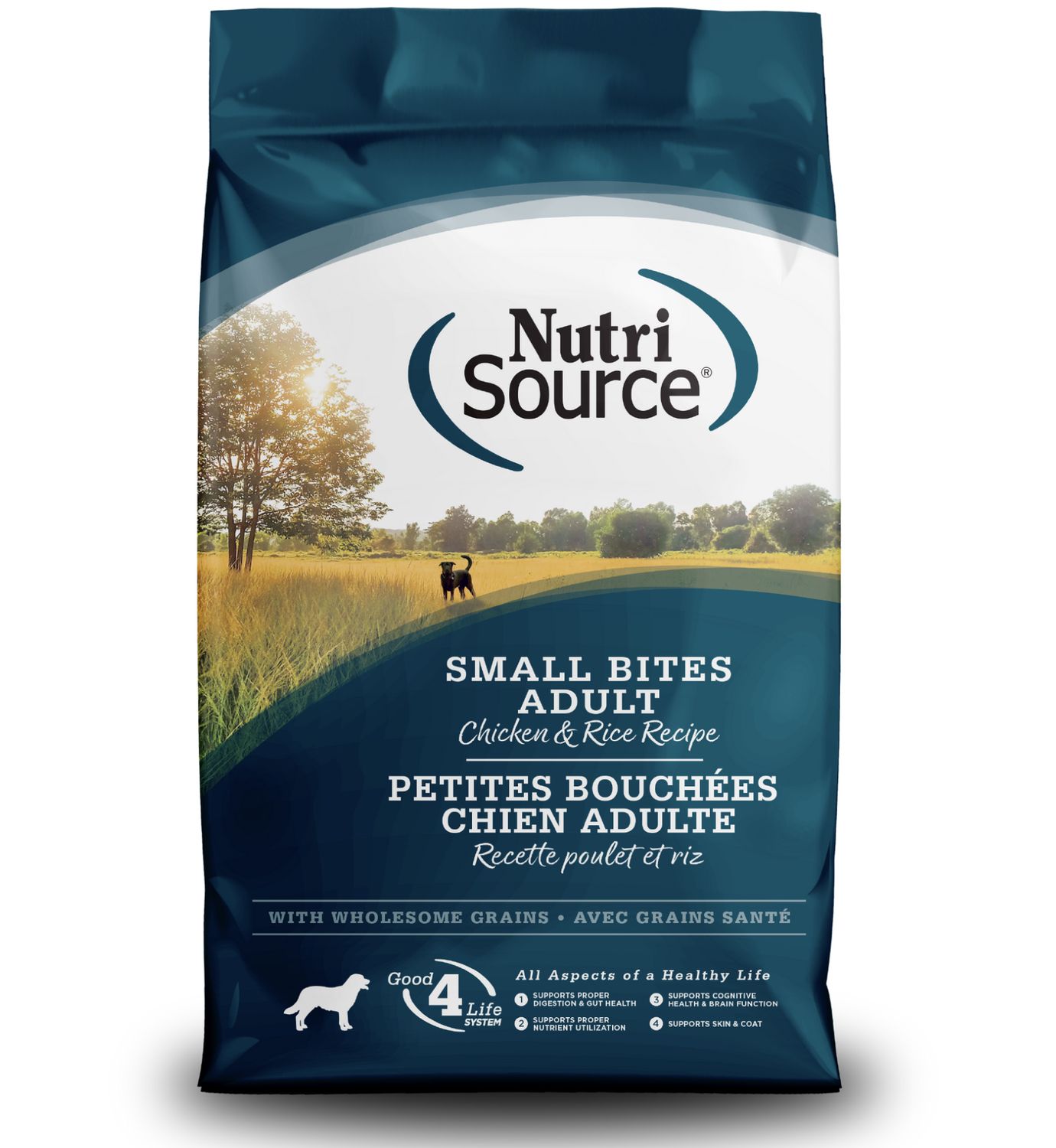 NutriSource Dog Adult Chicken &amp; Rice Small Bites, Size: 4lb