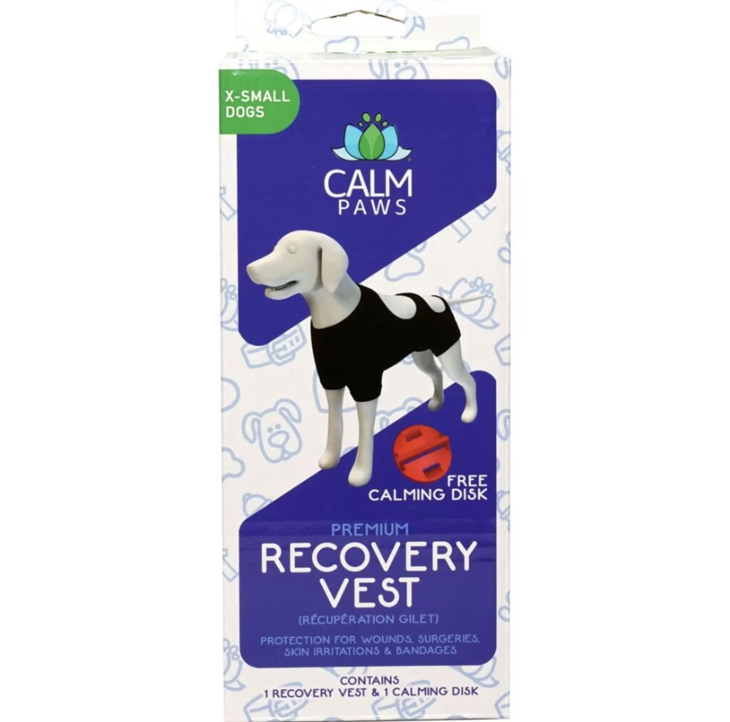 Calm Paws Calming Recovery Vest, Size: X-Small
