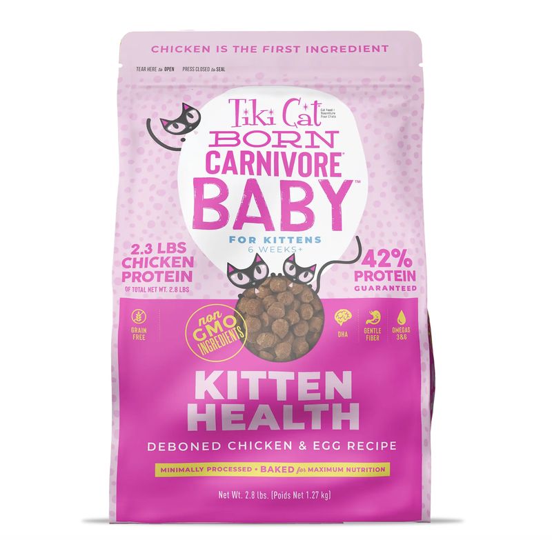 Tiki Cat Born Carnivore Baby Kitten Health Chicken &amp; Egg 2.8lb
