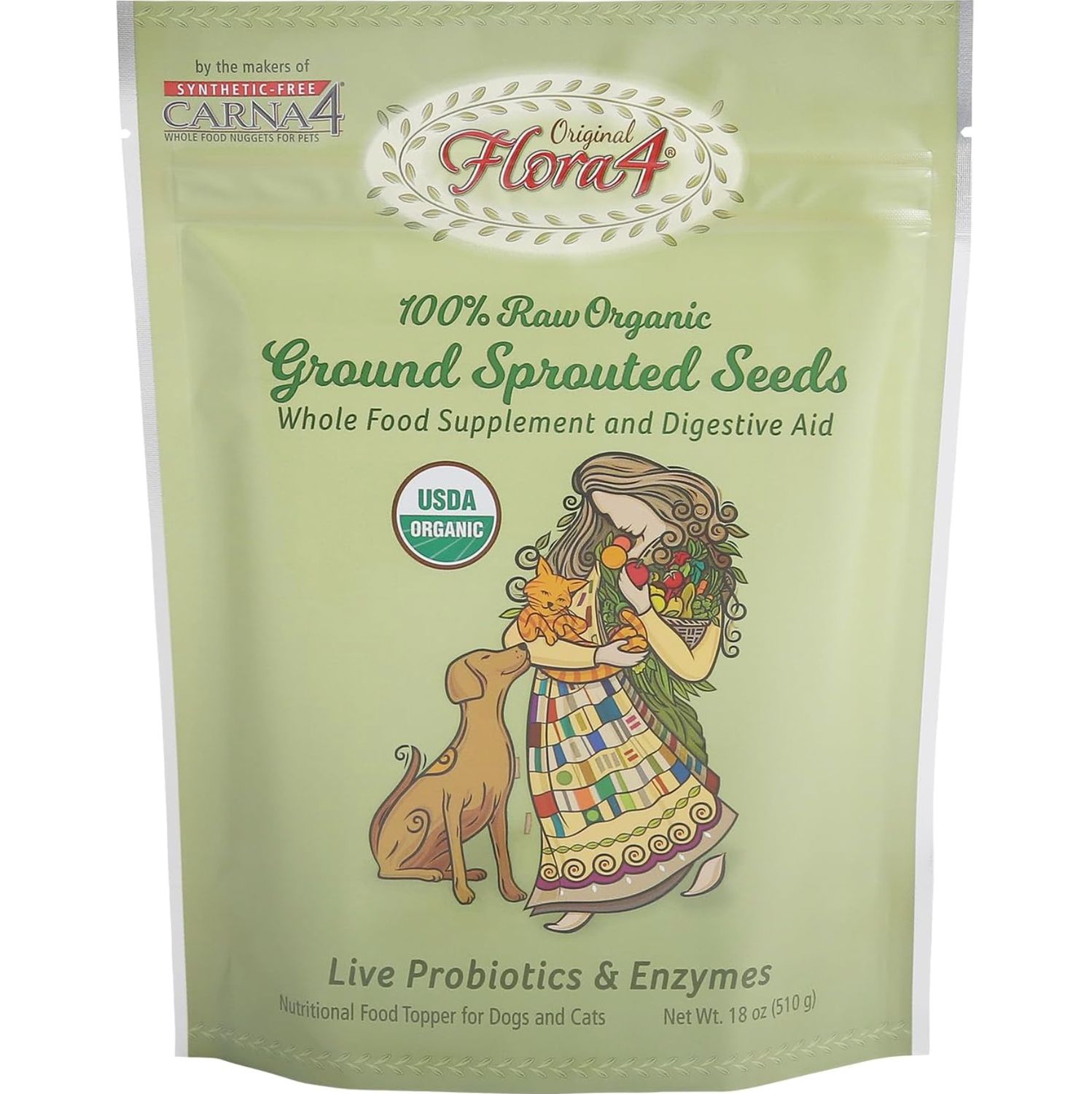 Carna4 Flora4 Original Probiotic Food Topper, Size: 18oz