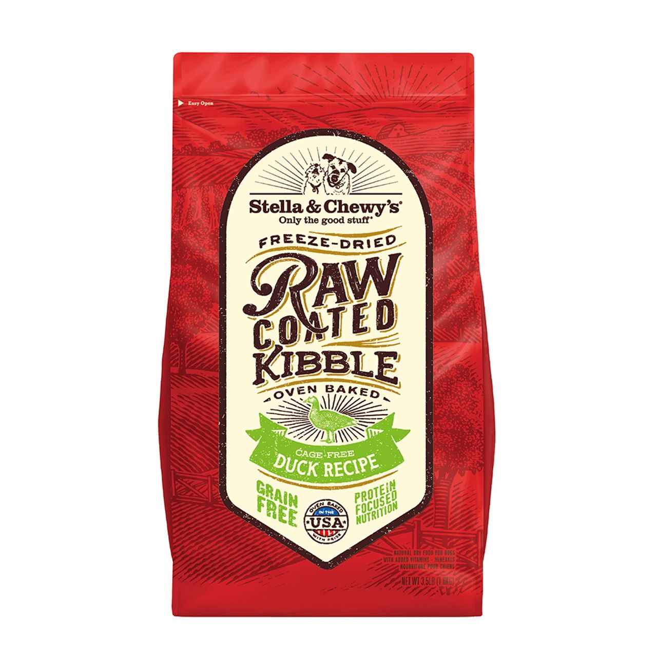 Stella &amp; Chewy's Dog Raw Coated Duck, Size: 3.5lb