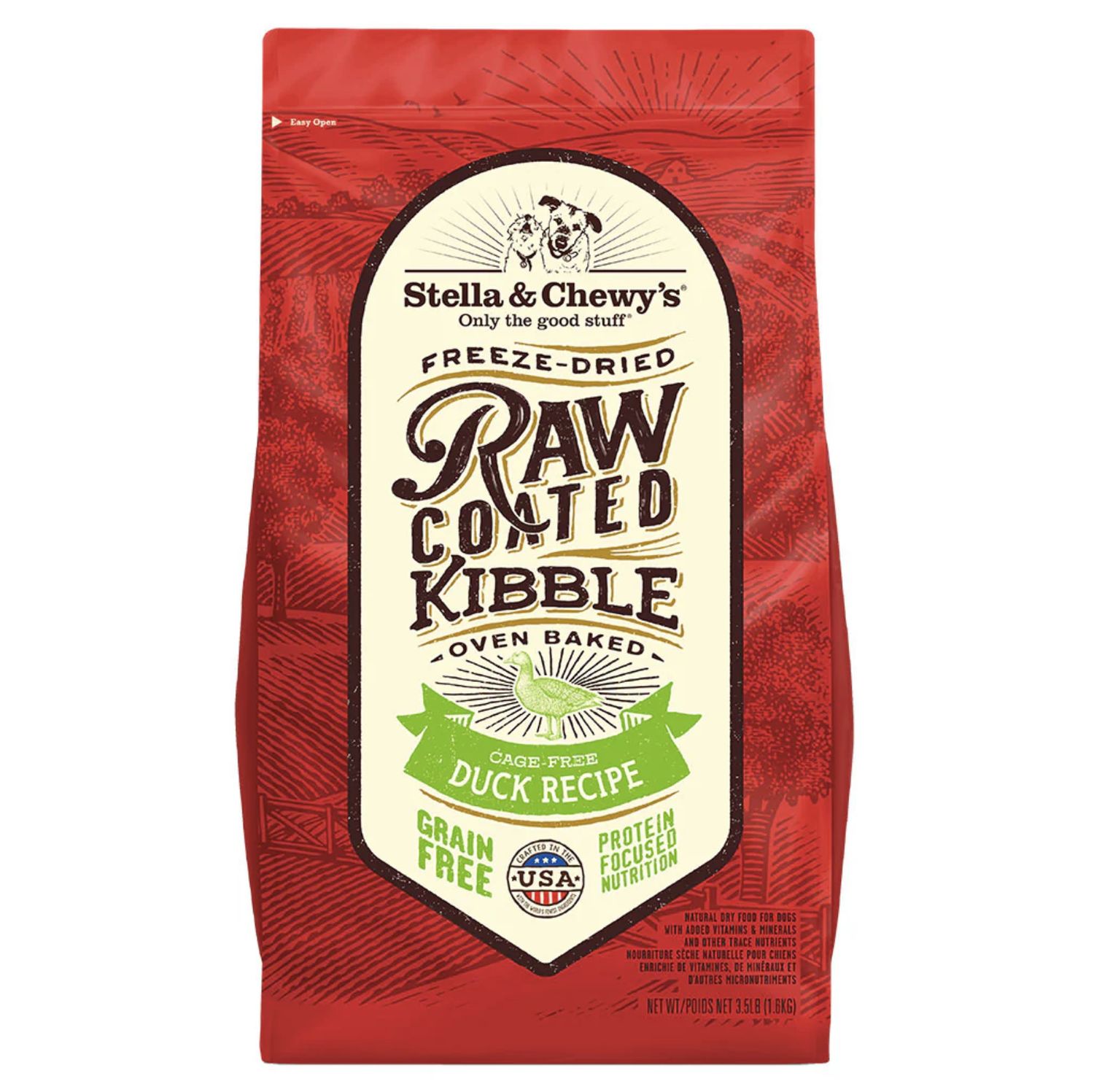 Stella &amp; Chewy's Dog Raw Coated Duck, Size: 3.5lb