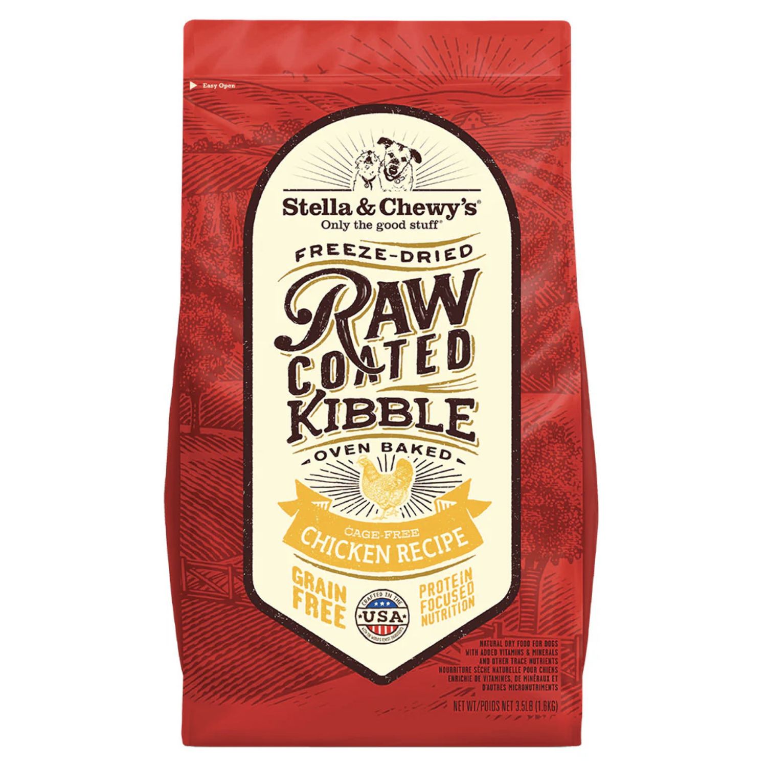 Stella &amp; Chewy's Dog Raw Coated Chicken, Size: 3.5lb