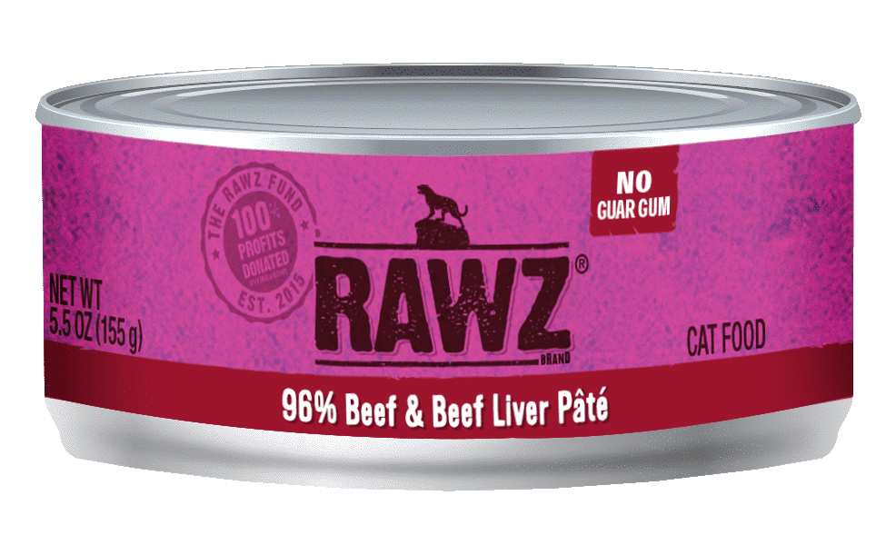 Rawz Cat 96% Beef &amp; Beef Liver Pate, Size: 3oz