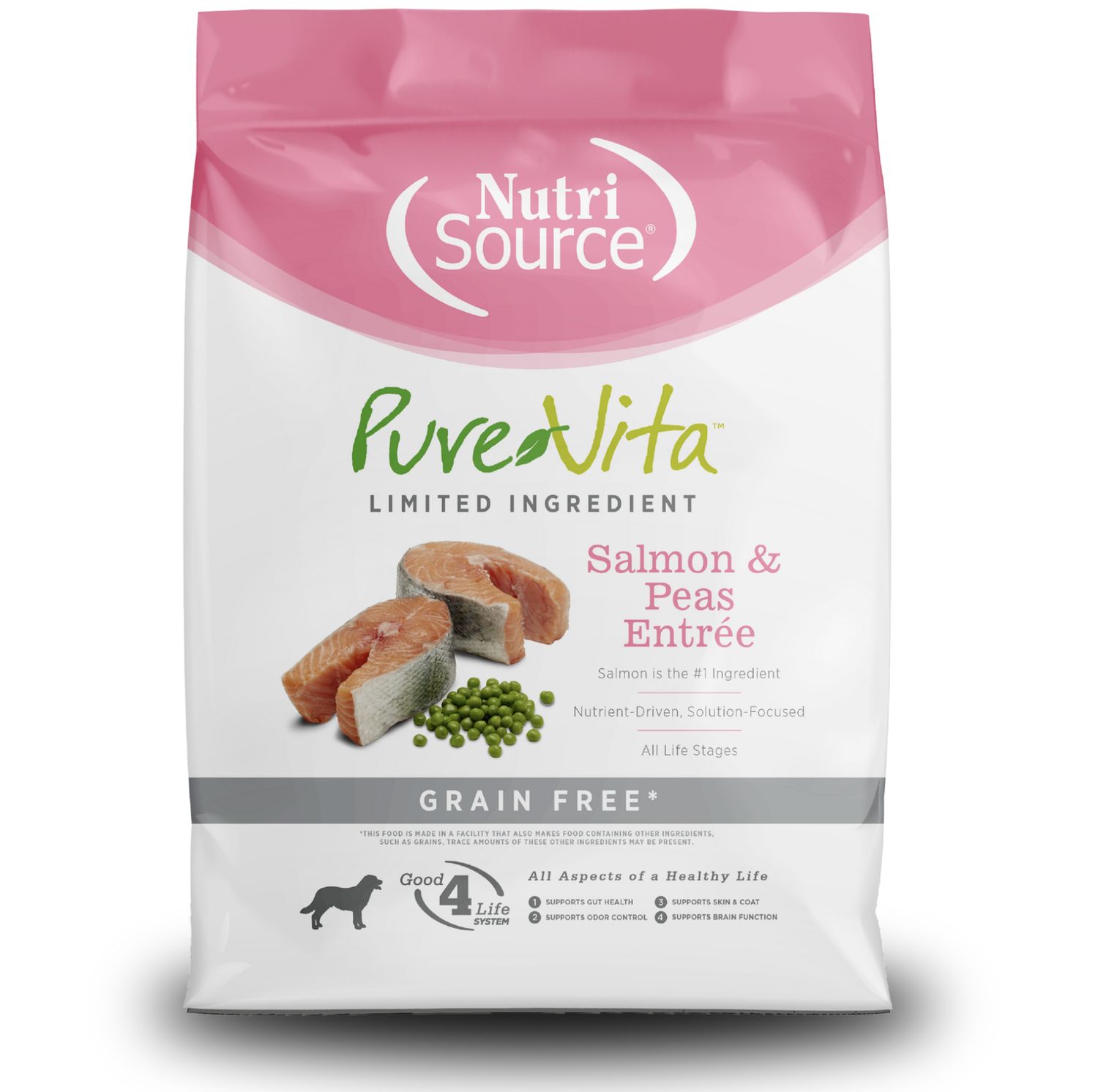 PureVita Dog Grain Free Salmon &amp; Peas Entrée, Size: 4lb