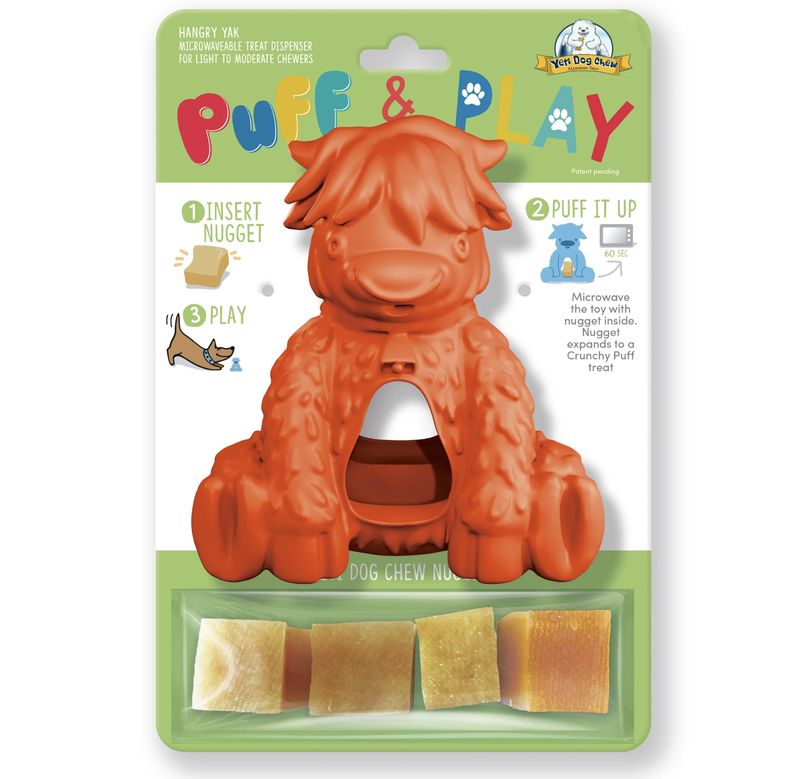 Yeti Dog Chew Puff &amp; Play Yak Toy