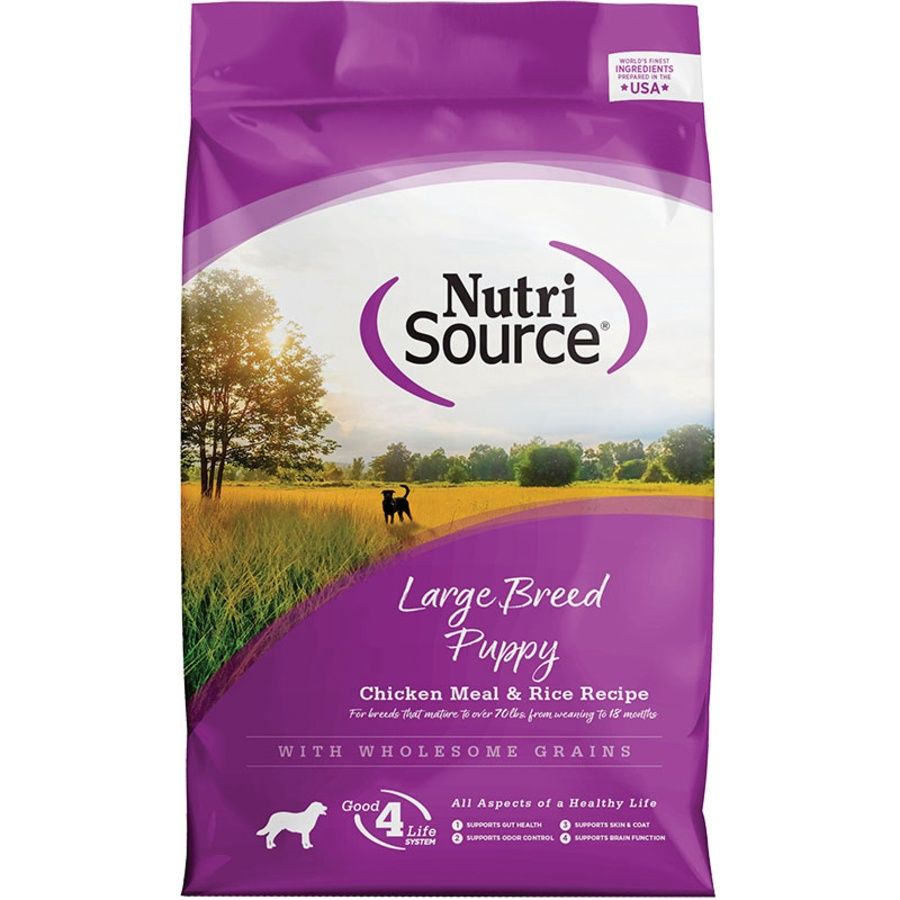 NutriSource Dog Large Breed Puppy Chicken &amp; Rice, Size: 26lb