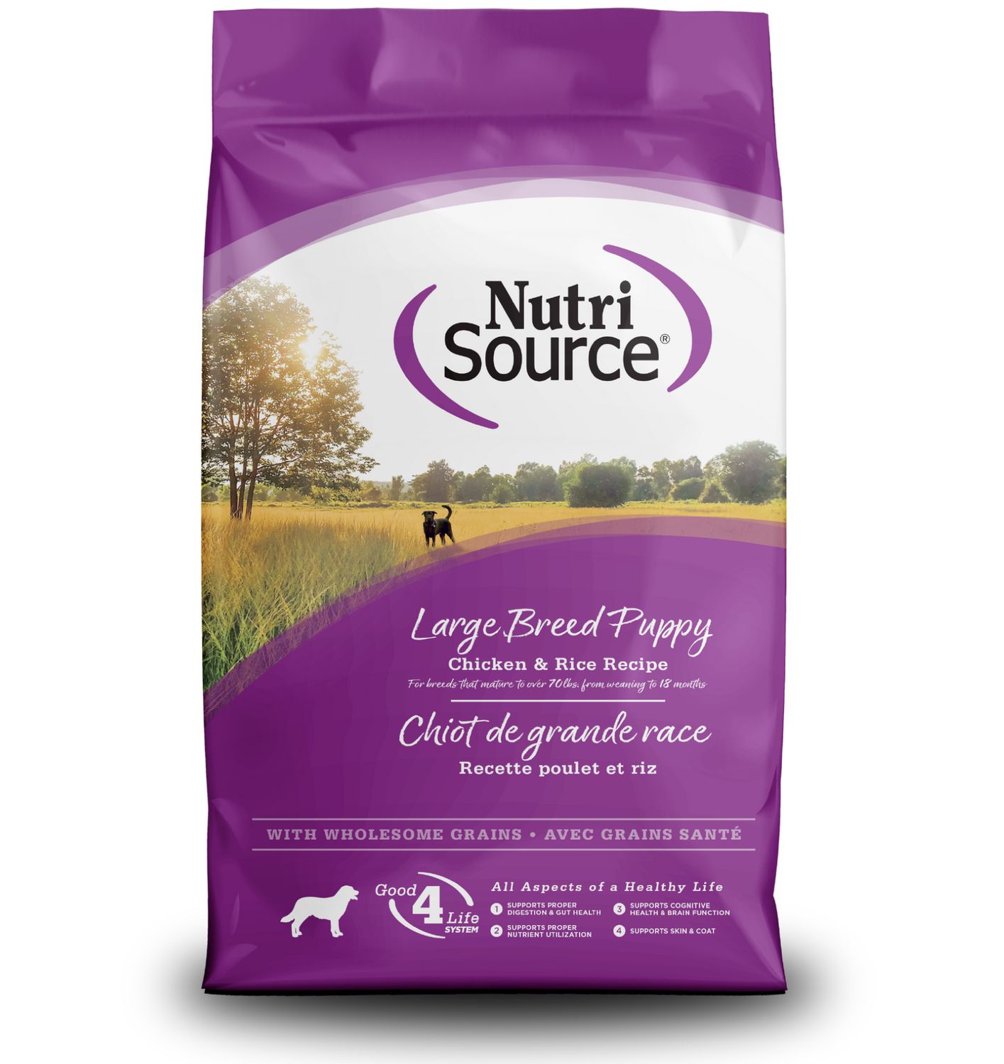NutriSource Dog Large Breed Puppy Chicken &amp; Rice, Size: 26lb