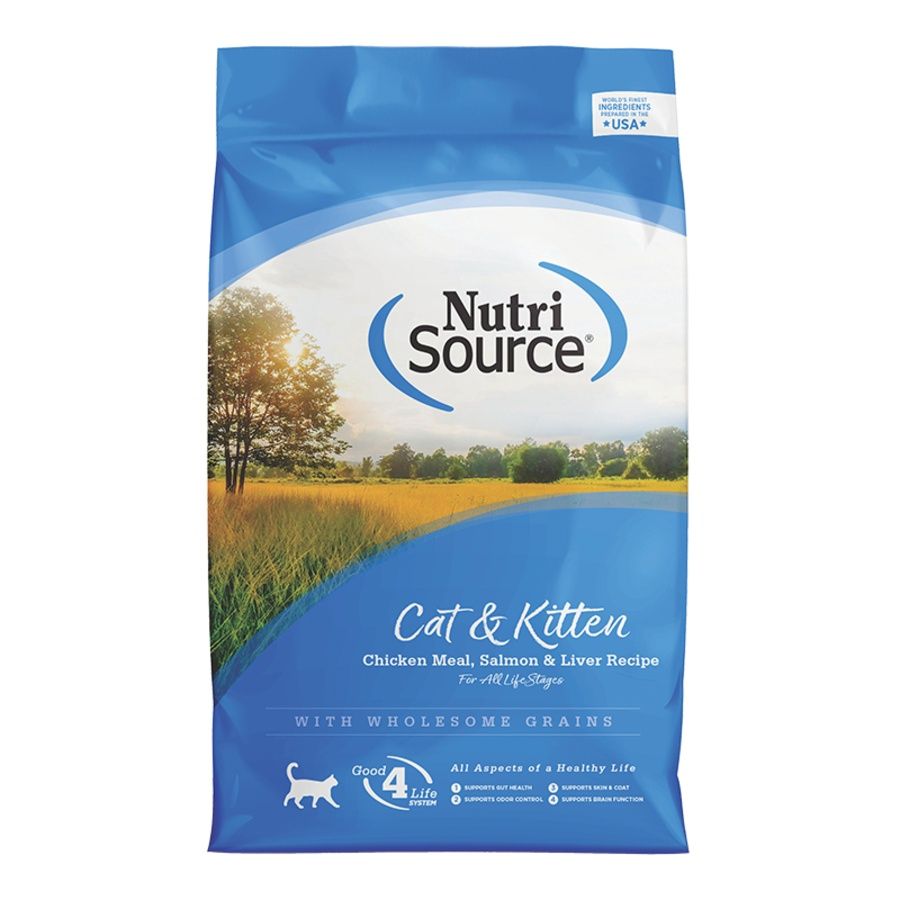 NutriSource Cat Chicken, Salmon &amp; Liver Kitten, Size: 4lb