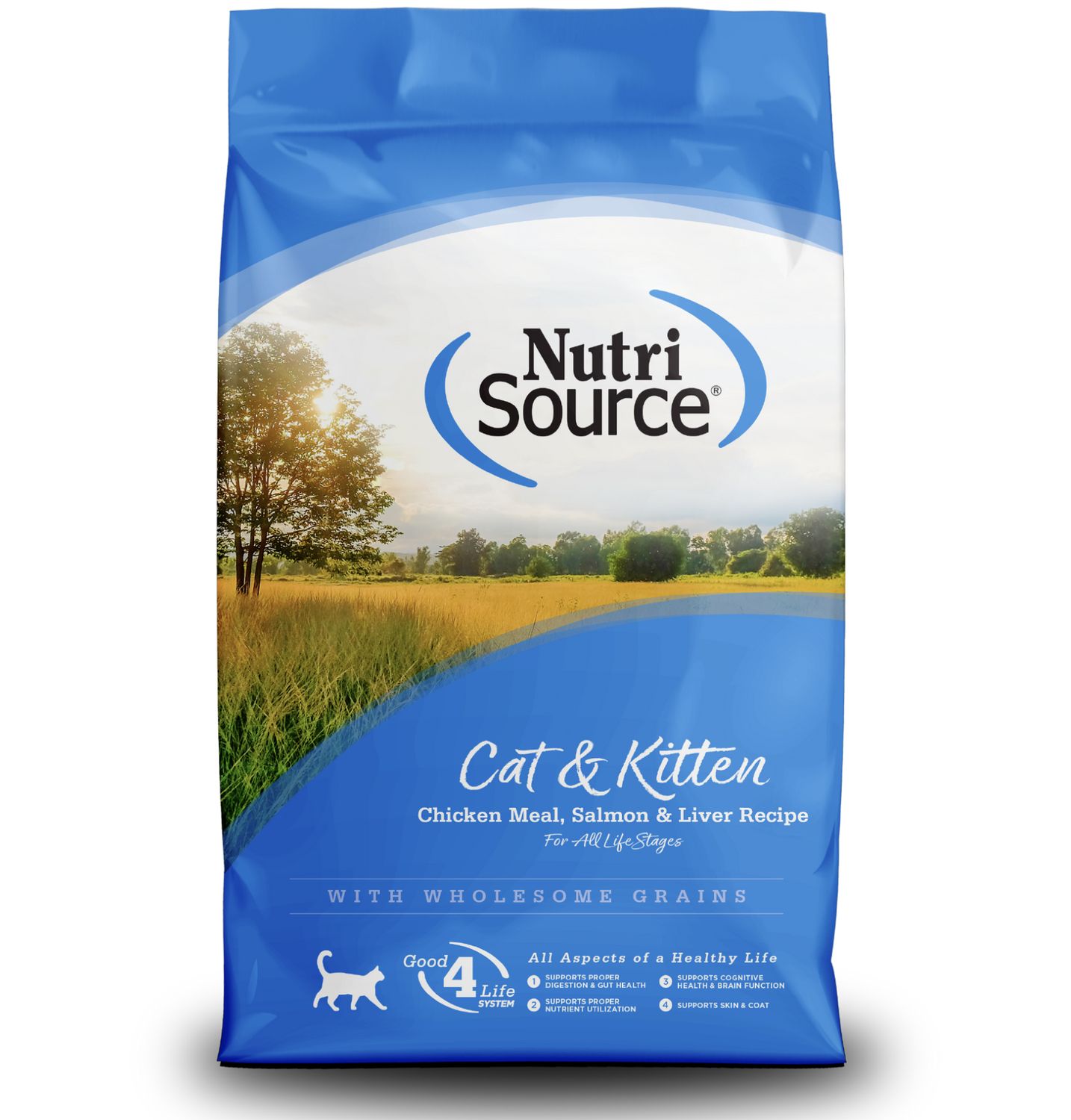 NutriSource Cat &amp; Kitten Chicken Meal, Salmon &amp; Liver, Size: 4lb