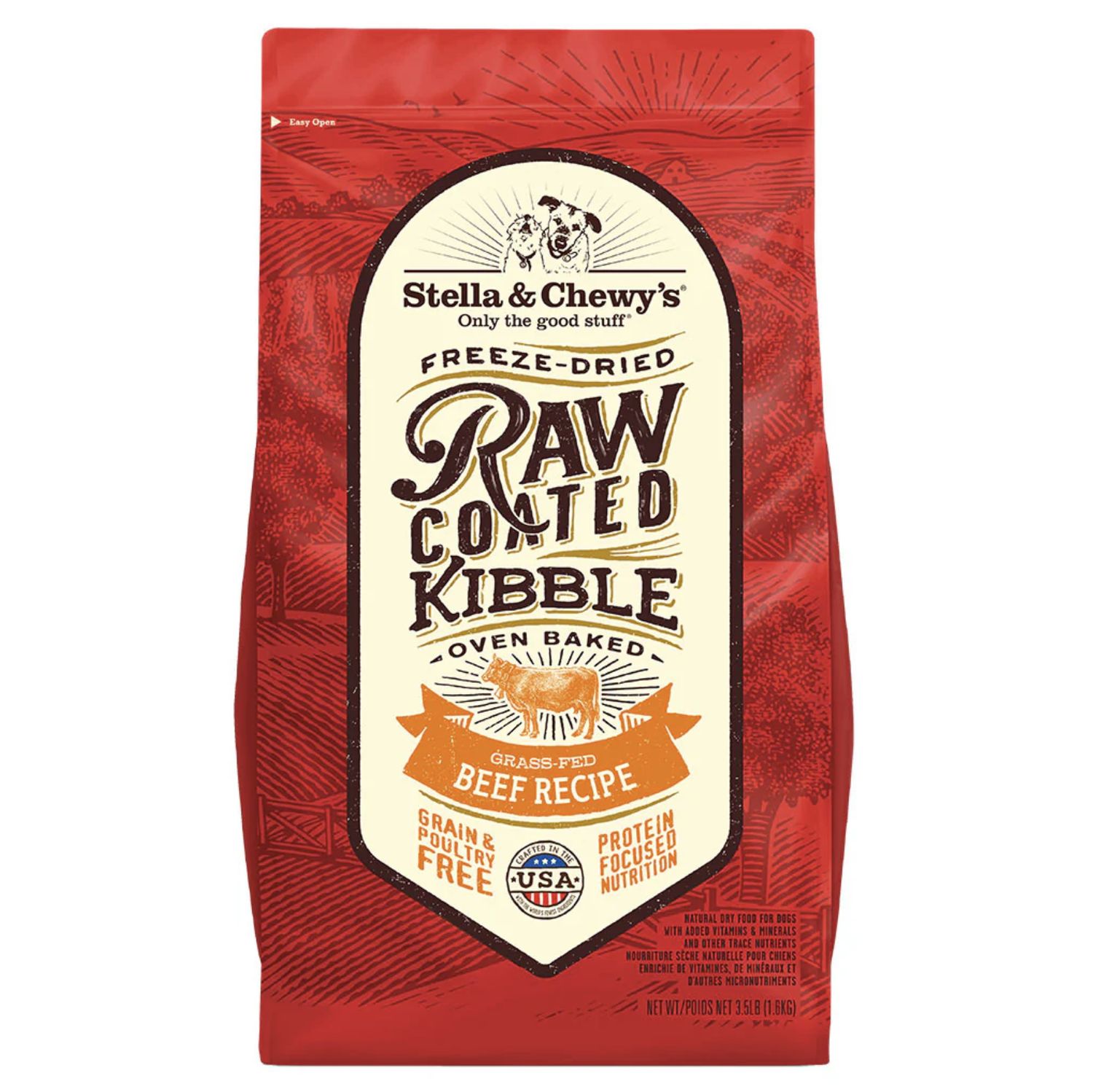 Stella &amp; Chewy's Dog Raw Coated Beef, Size: 3.5lb