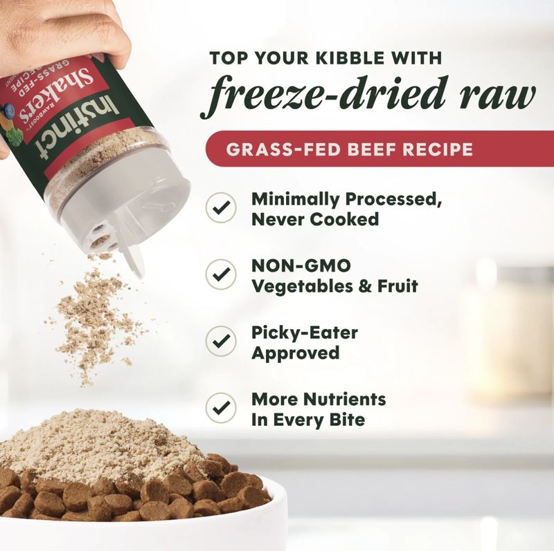 Instinct Dog RawBoost+ Shakers Grass-Fed Beef 5.5oz
