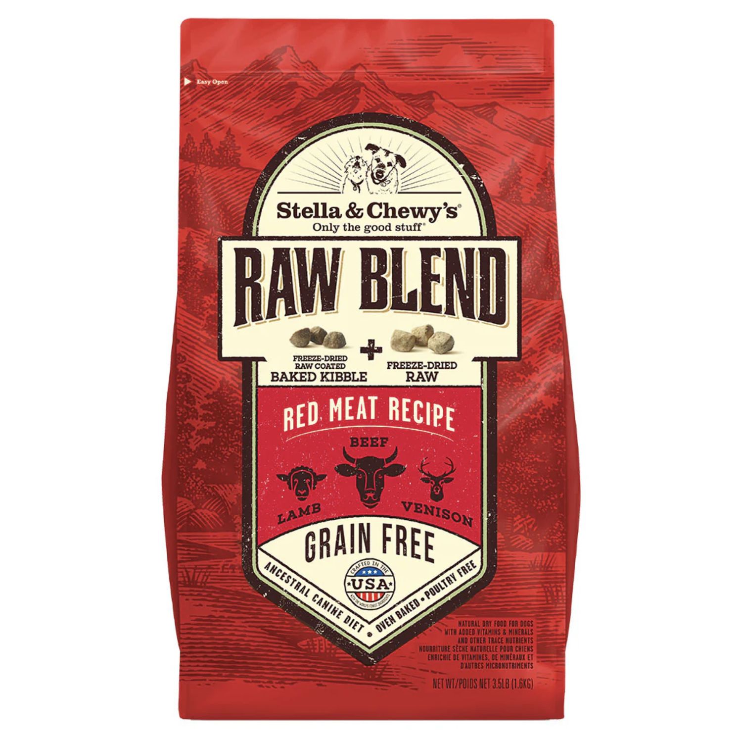 Stella &amp; Chewy's Dog Raw Blend Red Meat, Size: 3.5lb