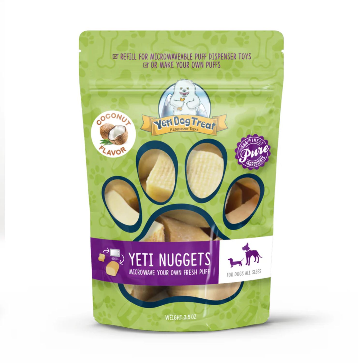 Yeti Dog Chew Nuggets Coconut 3.5oz