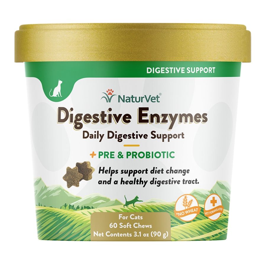 NaturVet Cat Digestive Enzymes Chew 60ct