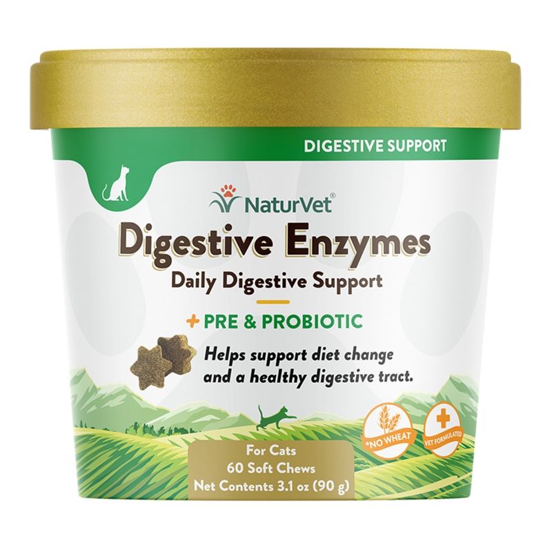 NaturVet Cat Digestive Enzymes Chew 60ct