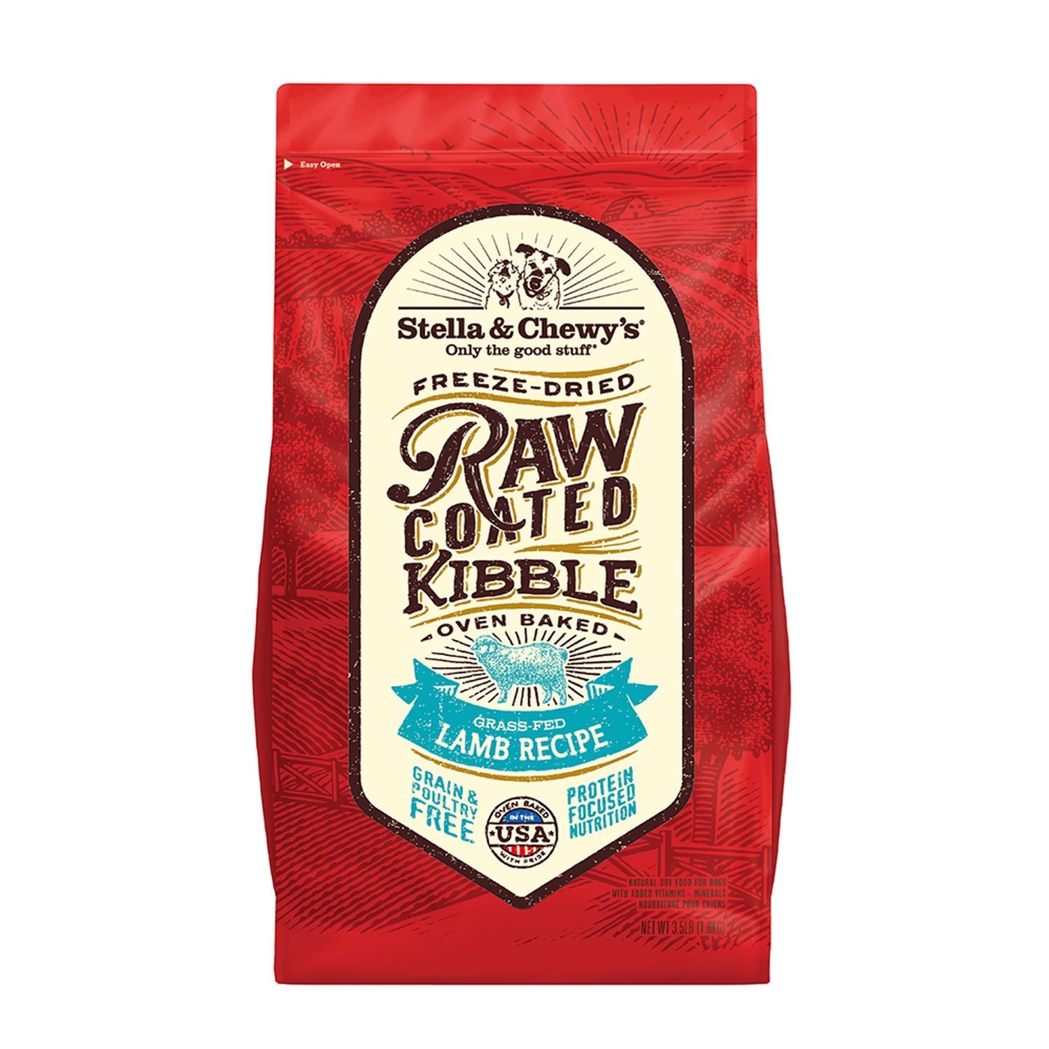 Stella &amp; Chewy's Dog Raw Coated Lamb, Size: 3.5lb