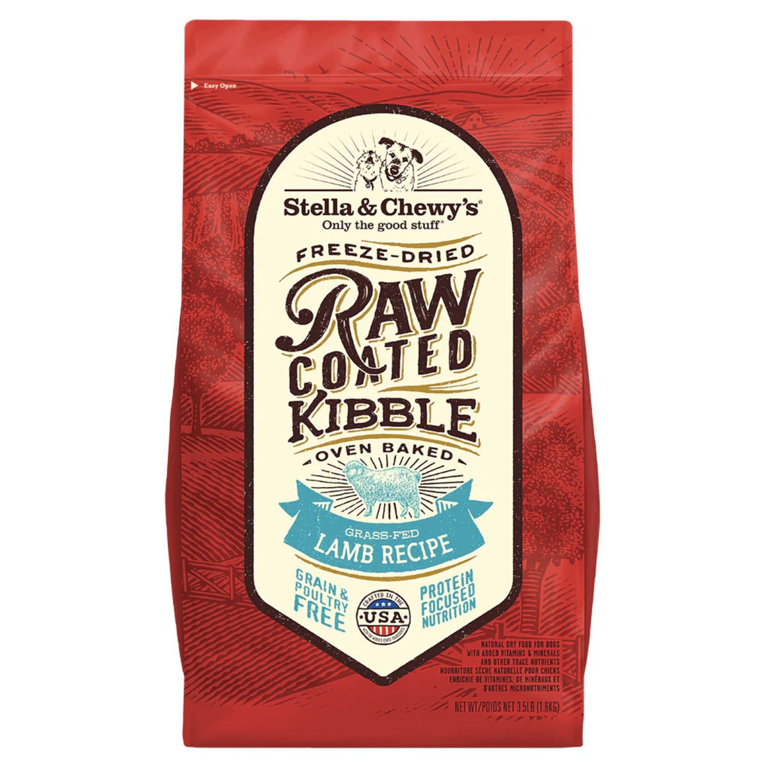 Stella &amp; Chewy's Dog Raw Coated Lamb, Size: 3.5lb