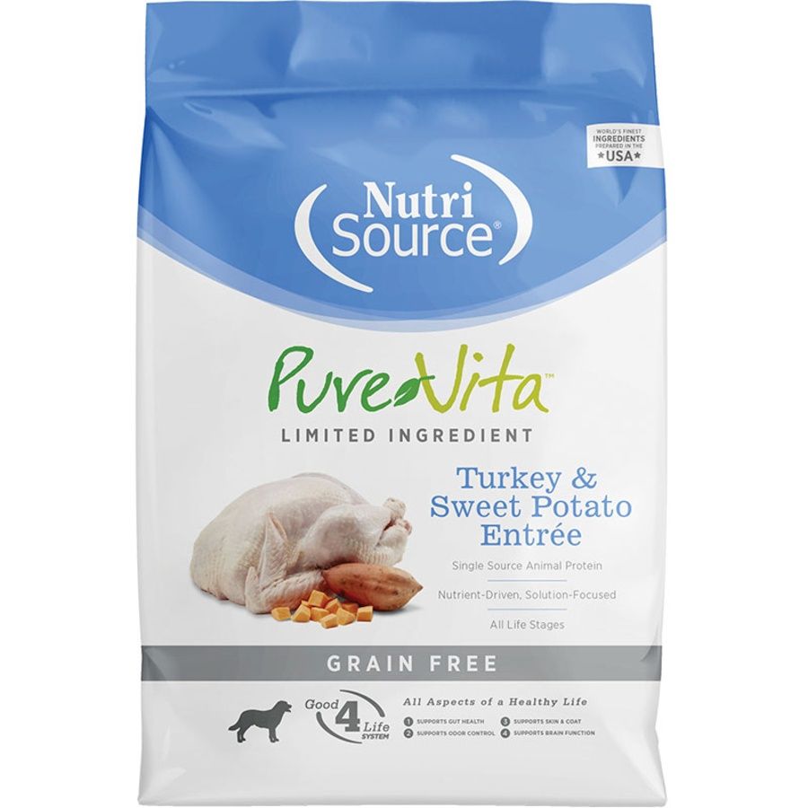 NutriSource Dog Pure Vita Grain Free Turkey &amp; Sweet Potato, Size: 4lb