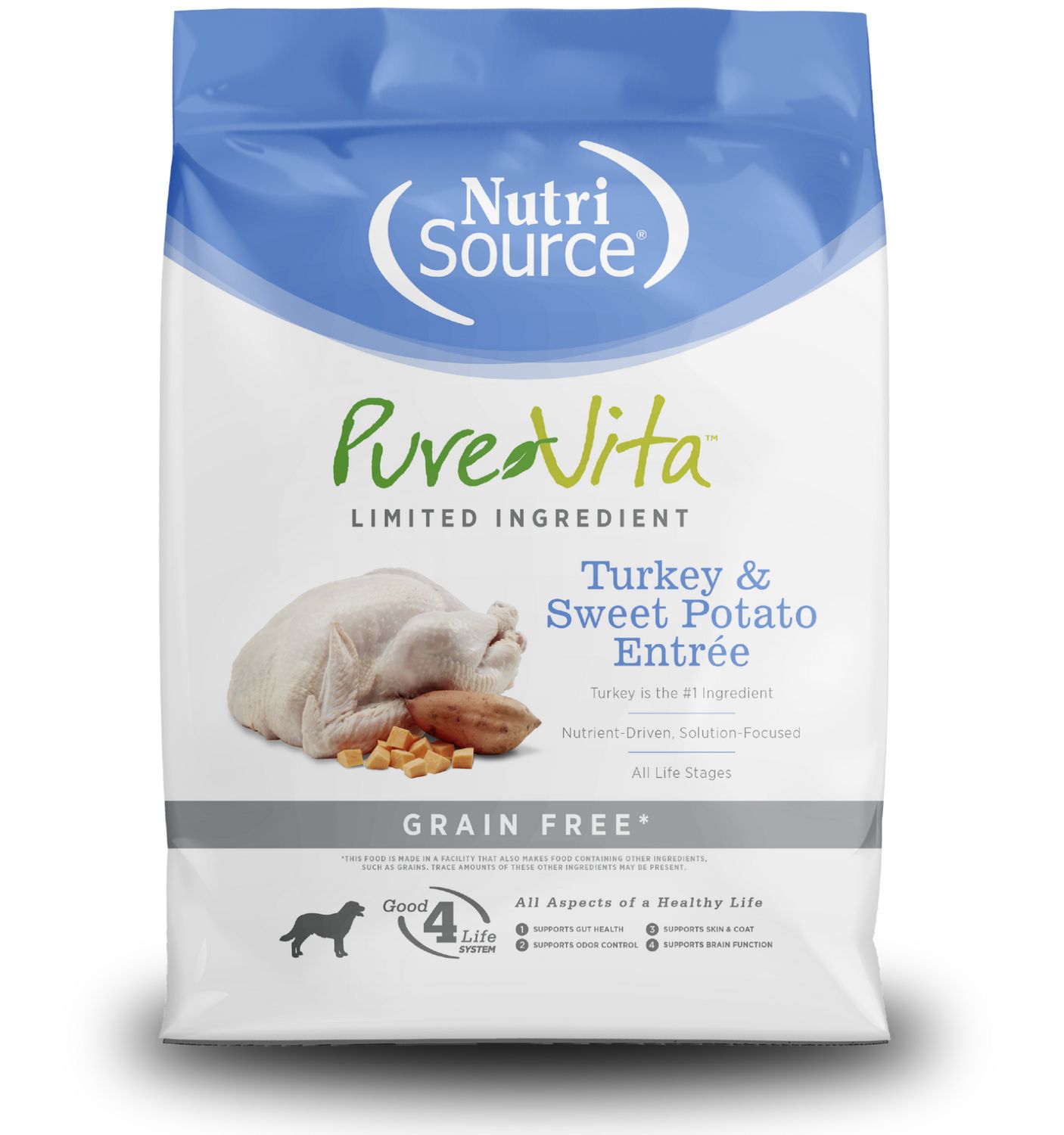 PureVita Dog Grain Free Turkey &amp; Sweet Potato Entrée, Size: 4lb