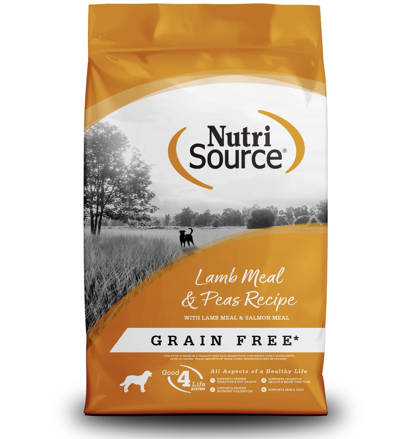 NutriSource Dog Grain Free Lamb Meal &amp; Peas, Size: 4lb