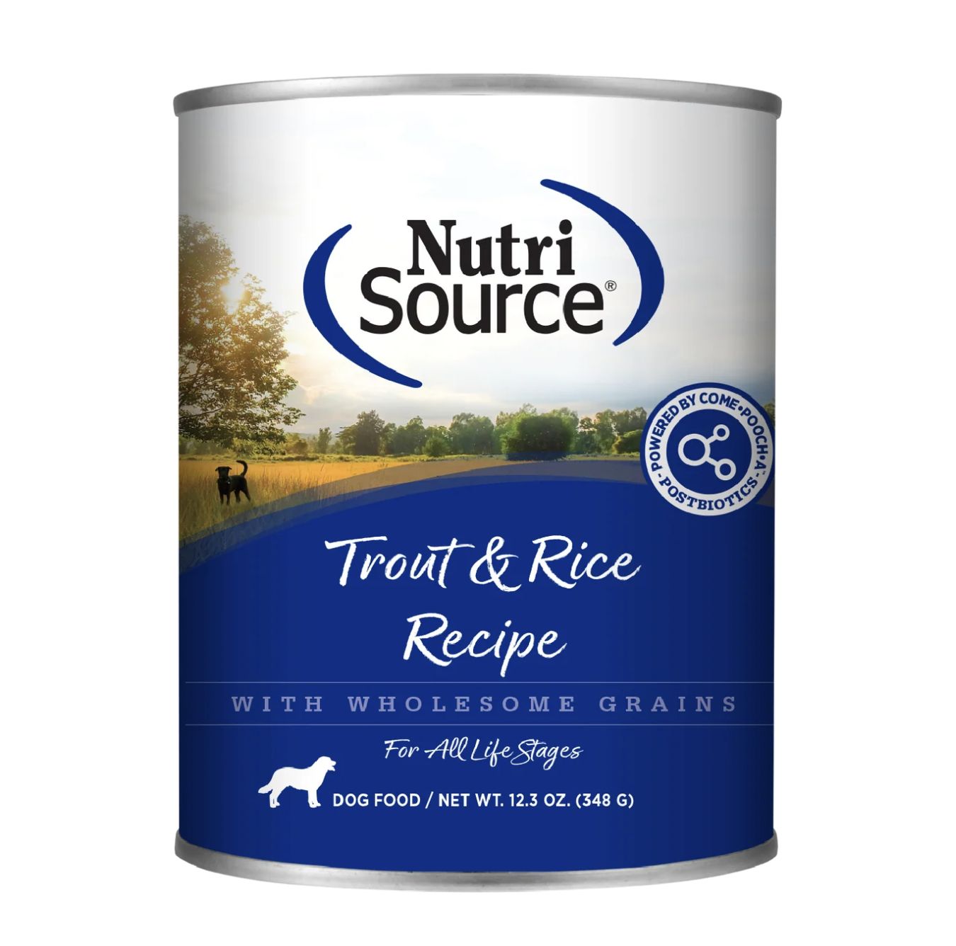 NutriSource Dog Trout &amp; Rice 12.3oz