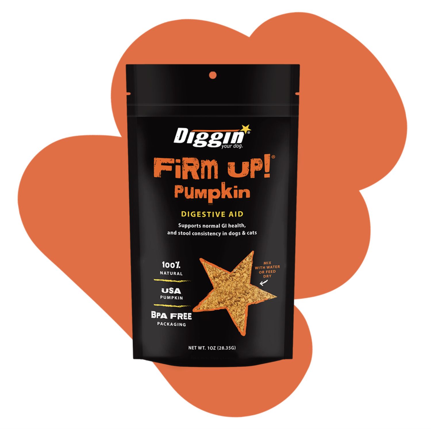 Diggin Dog &amp; Cat Firm Up Pumpkin, Size: 1oz