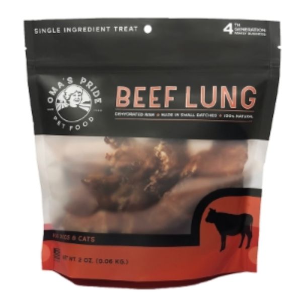 Oma's Pride Dog &amp; Cat Dehydrated Beef Lung 2oz