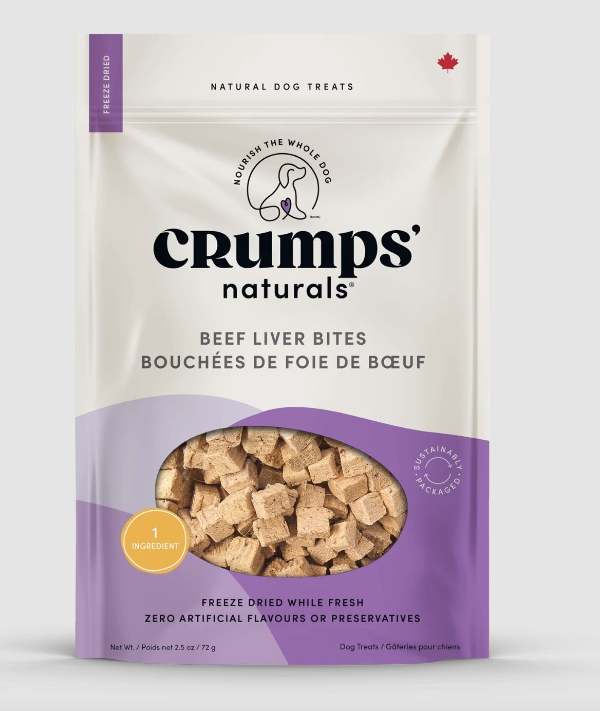 Crumps Dog Freeze-Dried Beef Liver Bites, Size: 2.5oz