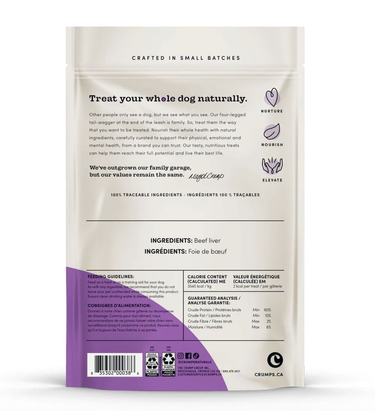 Crumps Dog Freeze-Dried Beef Liver Bites