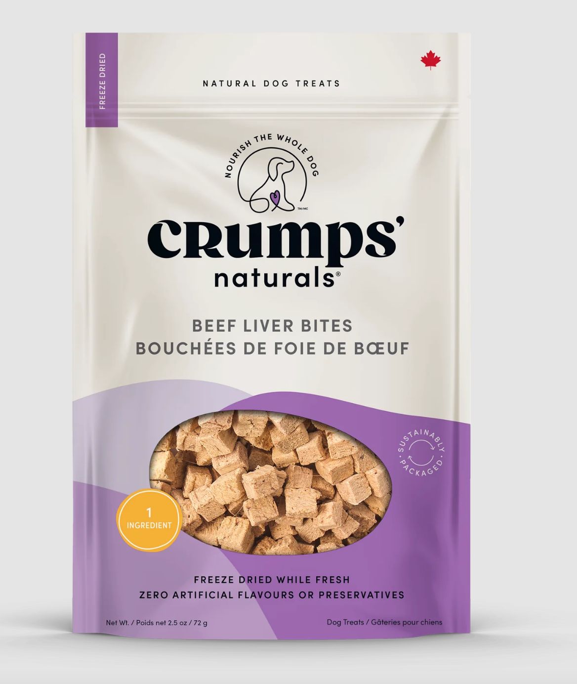 Crumps Dog Freeze-Dried Beef Liver Bites, Size: 2.5oz