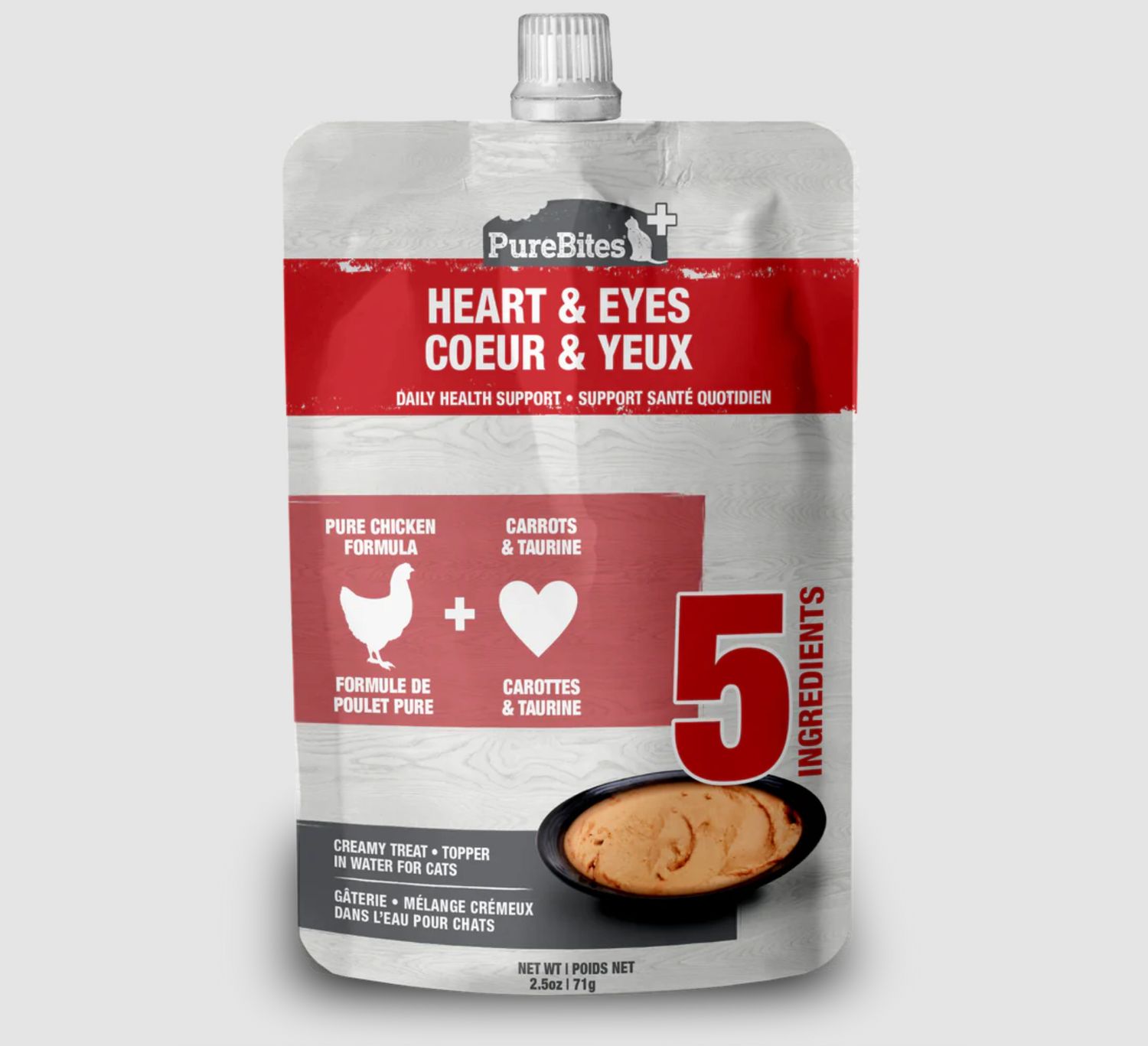 PureBites Cat Puree Heart &amp; Eyes Chicken 2.5oz