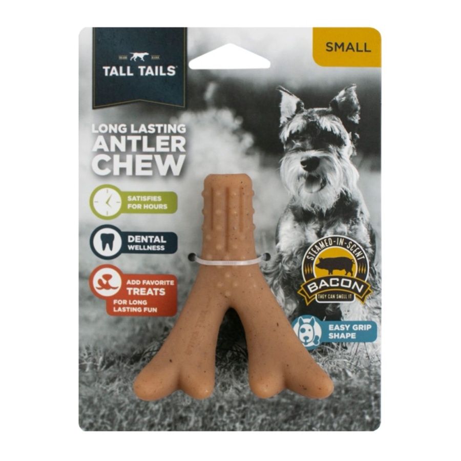 Tall Tails Dog Antler Chew, Flavor: Bacon, Size: Small 5''