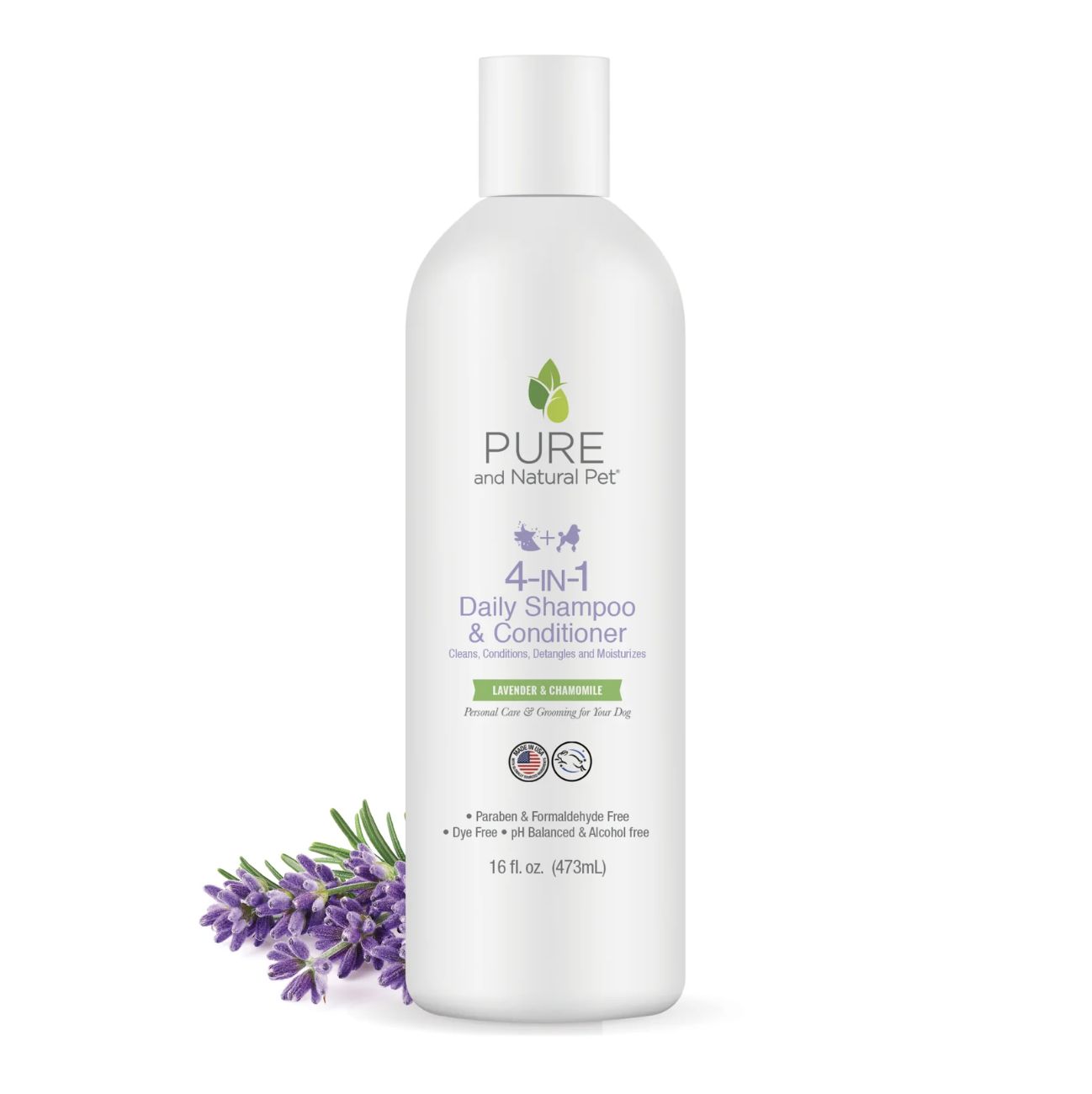 Pure &amp; Natural Dog 4-in-1 Daily Shampoo &amp; Conditioner Lavender &amp; Chamomile 16oz