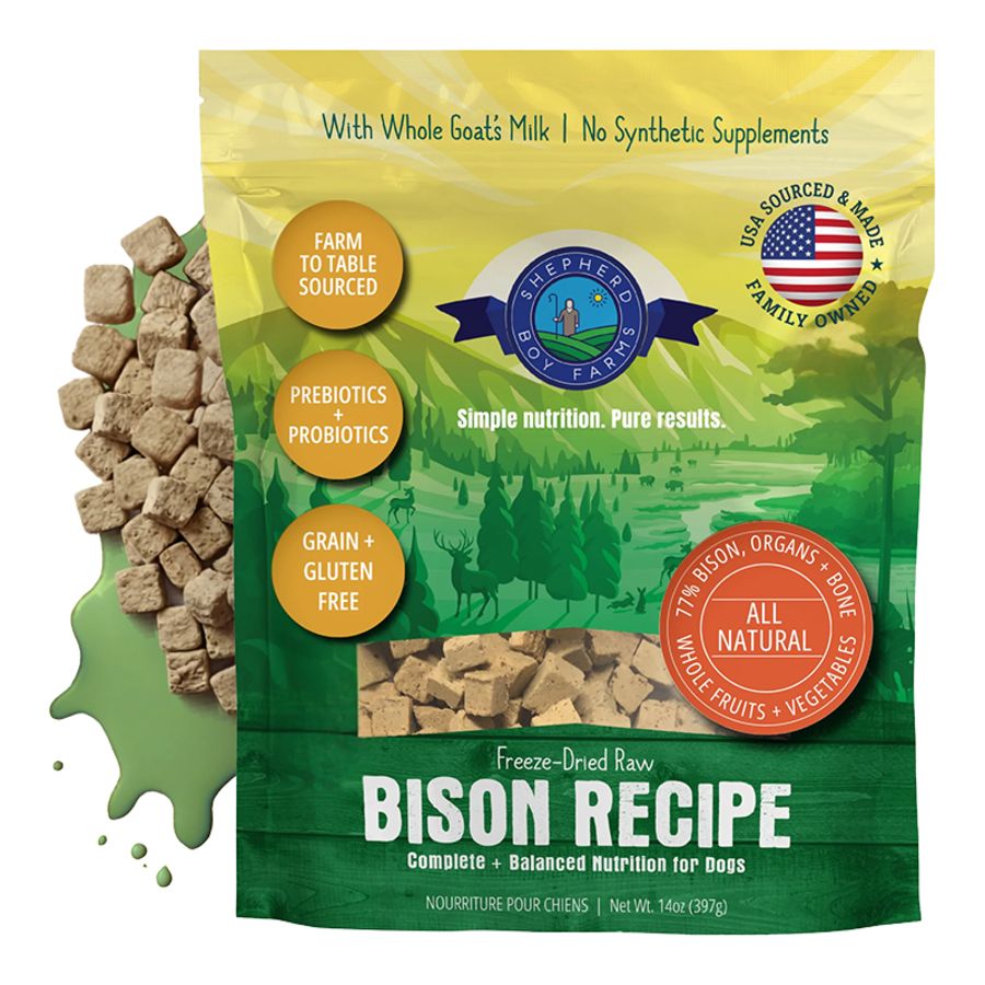 Shepherd Boy Farms Dog Freeze-Dried Bison 14oz