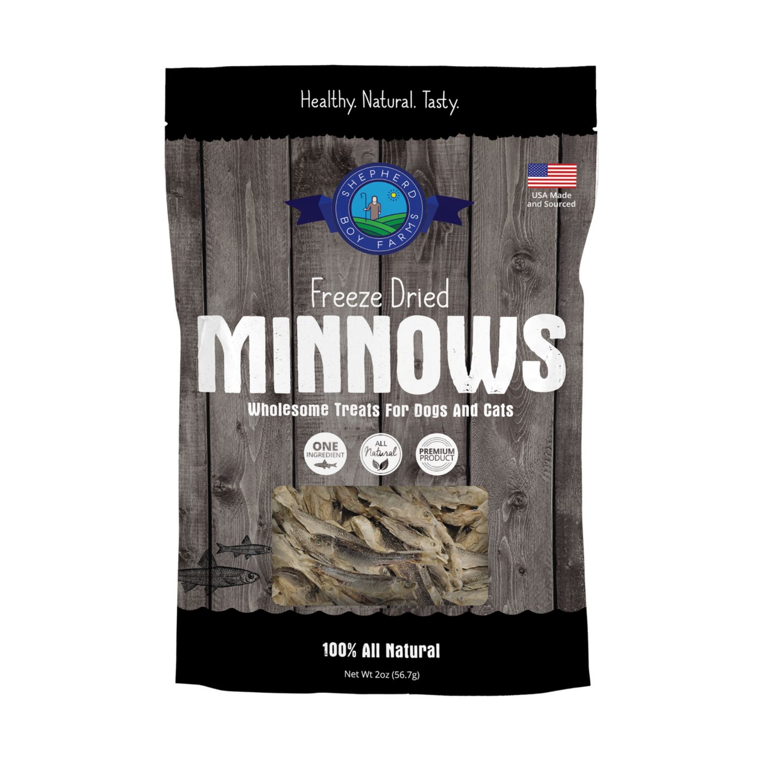 Shepherd Boy Farms Dog &amp; Cat Freeze-Dried Minnows 2oz