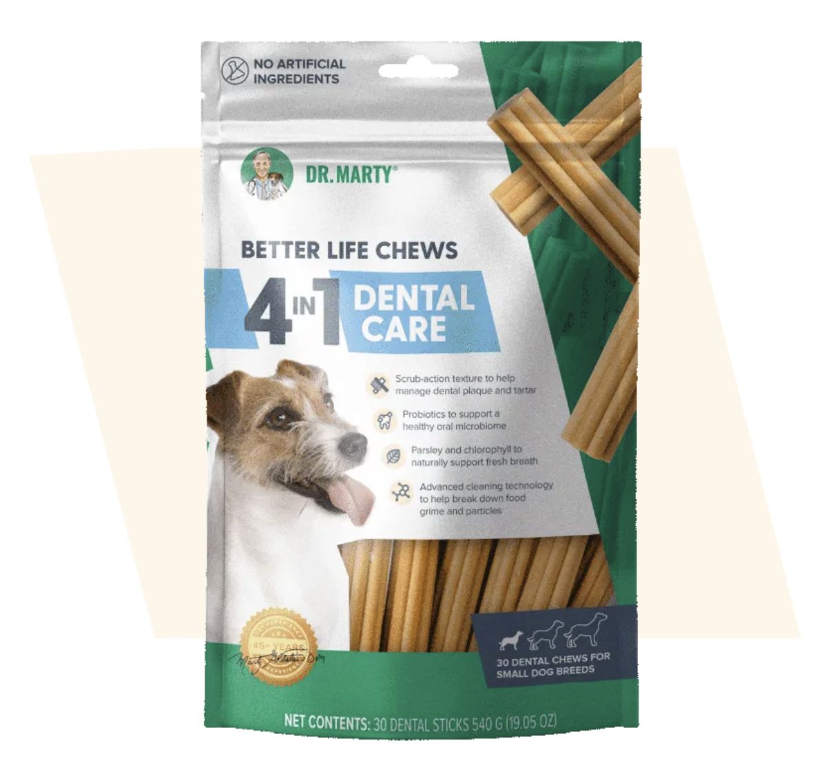 Dr. Marty Dog 4-in-1 Dental Chews, Size: Small 19.05oz