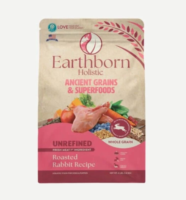 EarthBorn Dog Unrefined Ancient Grain Rabbit Recipe, Size: 4lb
