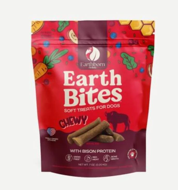 Earthborn Dog EarthBites Chewy Bison Treats 7oz
