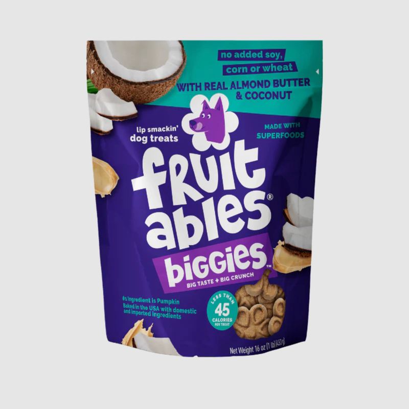 Fruitables Dog Biggies Almound Butter &amp; Coconut 16oz