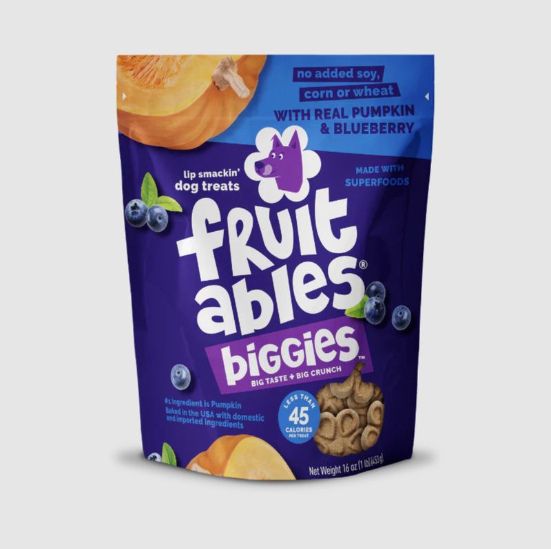 Fruitables Dog Biggies Pumpkin &amp; Blueberry 16oz