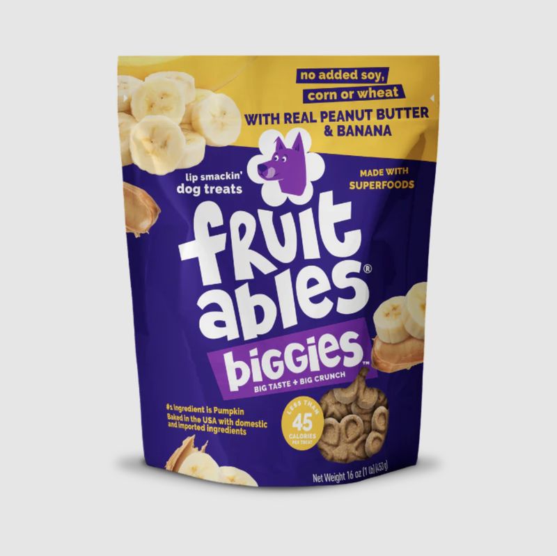 Fruitables Dog Biggies Peanut Butter &amp; Banana 16oz