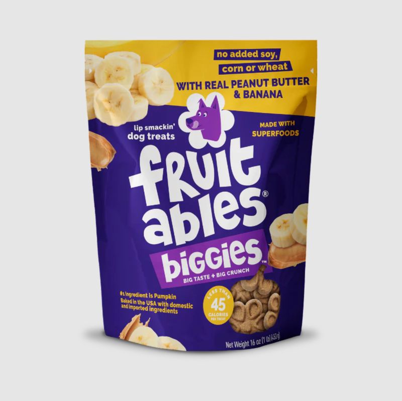 Fruitables Dog Biggies Peanut Butter &amp; Banana 16oz