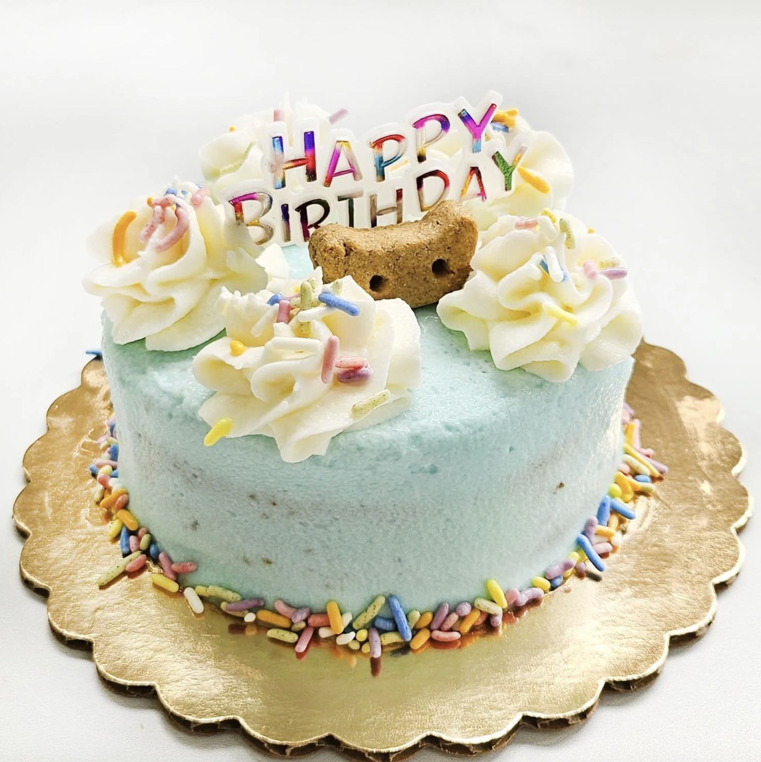 District Dog Soft Frosting Birthday Cake Blue
