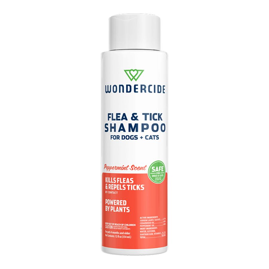 Wondercide Dog &amp; Cat Flea &amp; Tick Shampoo Peppermint 12oz