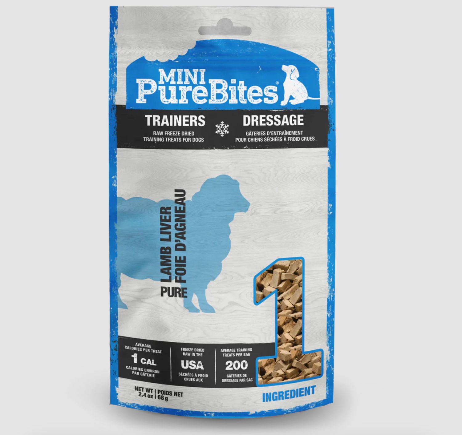 PureBites Dog Freeze Dried Trainers Lamb Liver 2.4oz