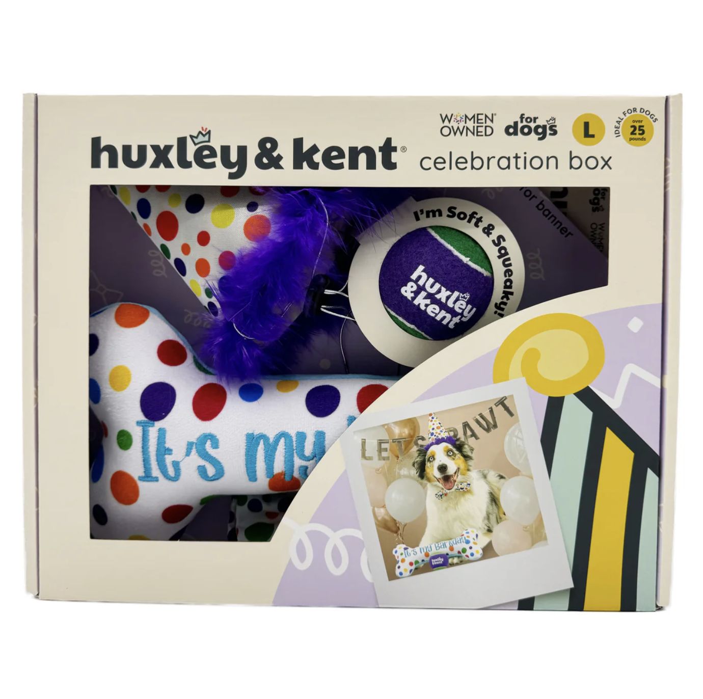 Huxley &amp; Kent Dog Happy Barkday Celebration Box, Size: Small
